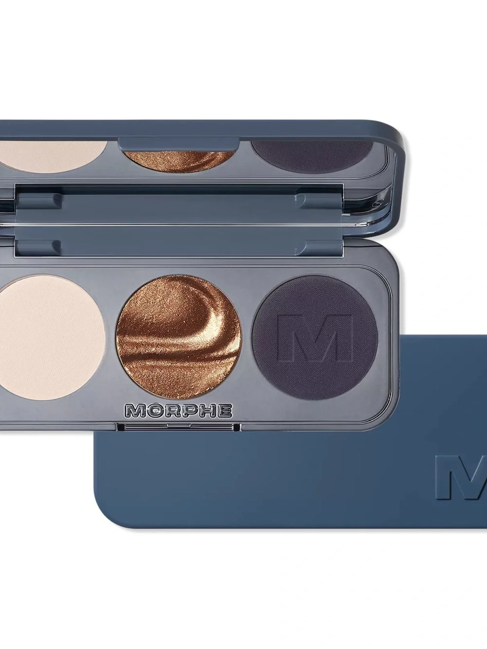 Morphe Trio Eyeshadow Palette — Cream, Bronze Shimmer & Deep Plum